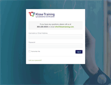 Tablet Screenshot of klosetrainingonline.com